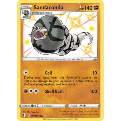 Sandaconda (SV071/122) Rare Shiny Holofoil - Single