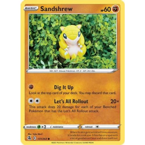 Sandshrew (131/264) Common - Single