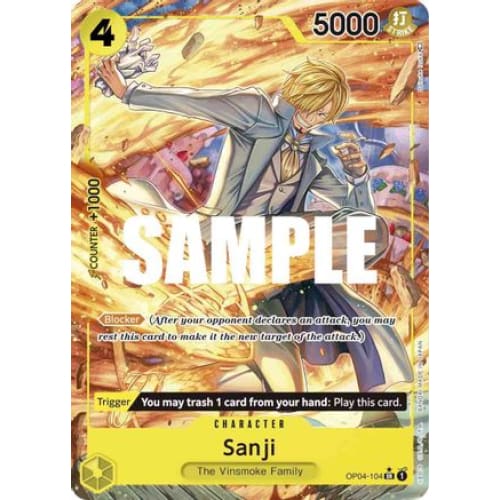 Sanji (104) (Alternate Art) OP04-104 SR Kingdoms