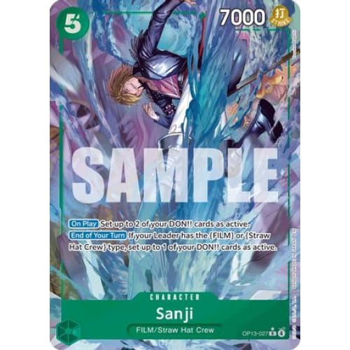Sanji (Alternate Art) OP13-027 R Carrying On His Will Foil