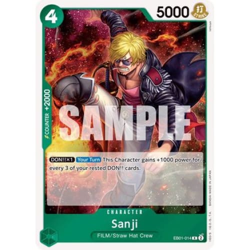 Sanji EB01-014 R Extra Booster: Memorial Collection Foil