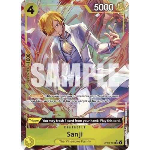 Sanji (OP04-104) (Alternate Art) OP04-104 SR Premium