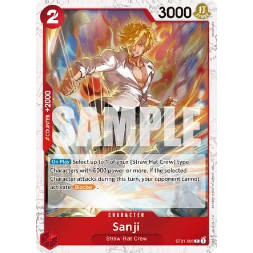 Sanji - ST21-003 (Pirate Foil) C Premium Booster -The Best-