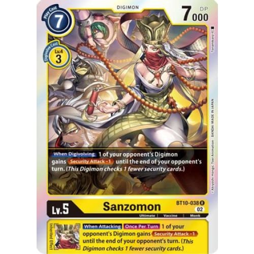 Sanzomon - BT10-038 - Rare Foil - Single