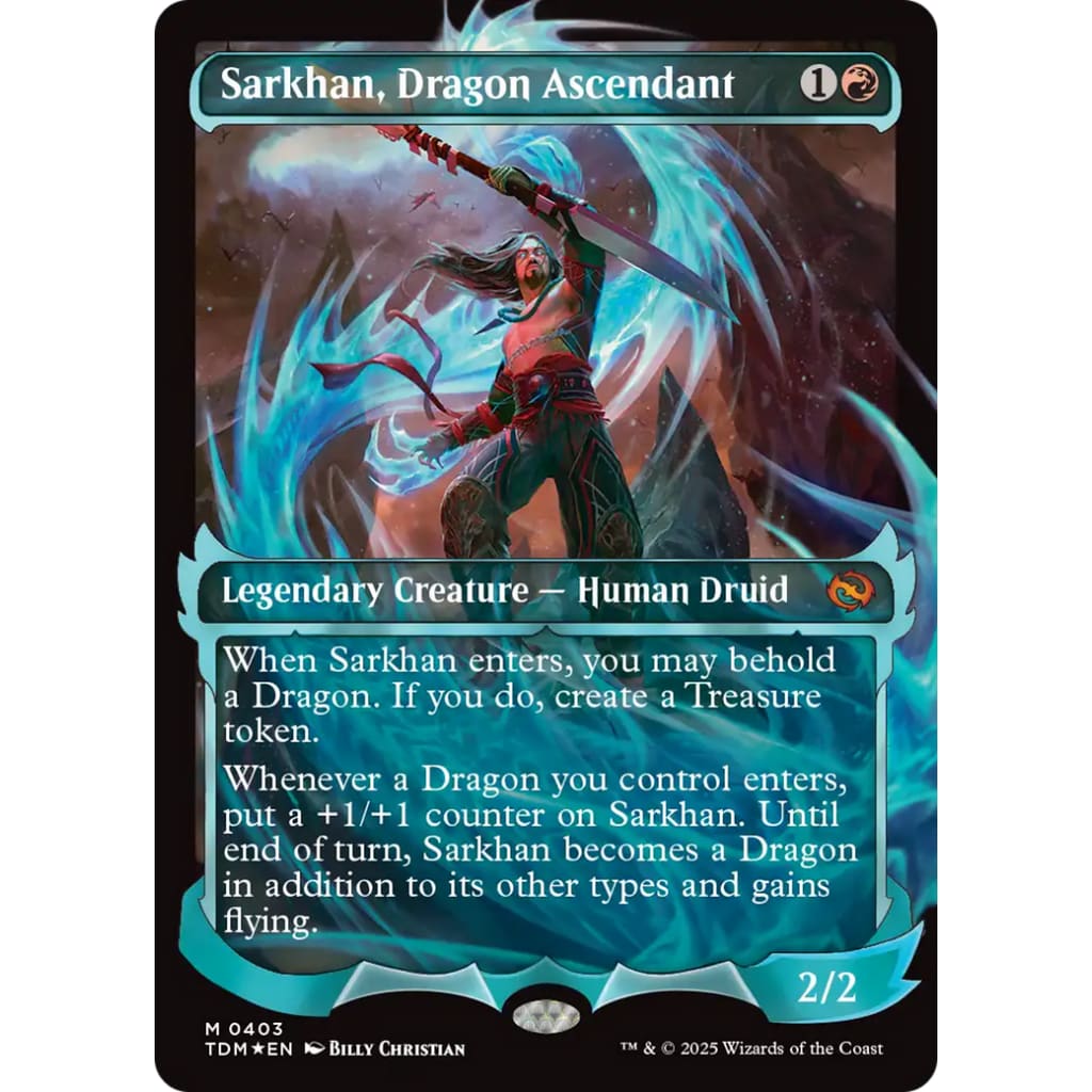 Sarkhan Dragon Ascendant (TDM-403): (Showcase) (Borderless)