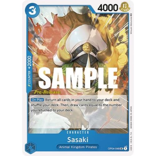 Sasaki OP04-048 UC Kingdoms of Intrigue Pre-Release Cards