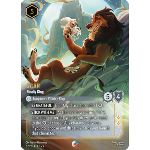 Scar - Finally King (Enchanted) (239/204) - Fabled Holofoil