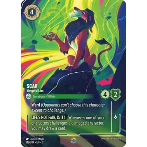 Scar - Vengeful Lion (Enchanted) (212/204) - Shimmering