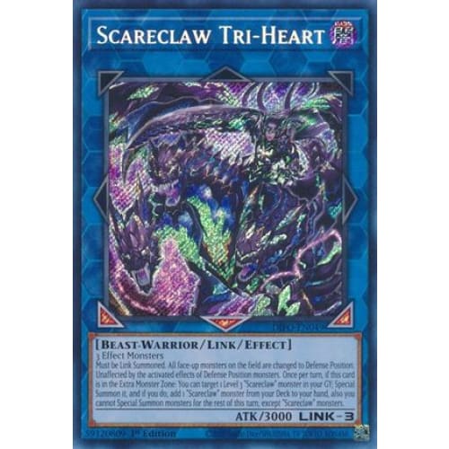 Scareclaw Tri-Heart (DIFO-EN049) Secret Rare 1st Edition