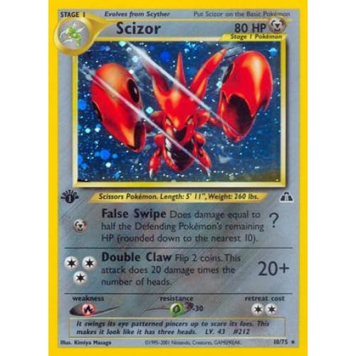 Scizor (010/075) Holo Rare 1st Edition Holofoil - Single