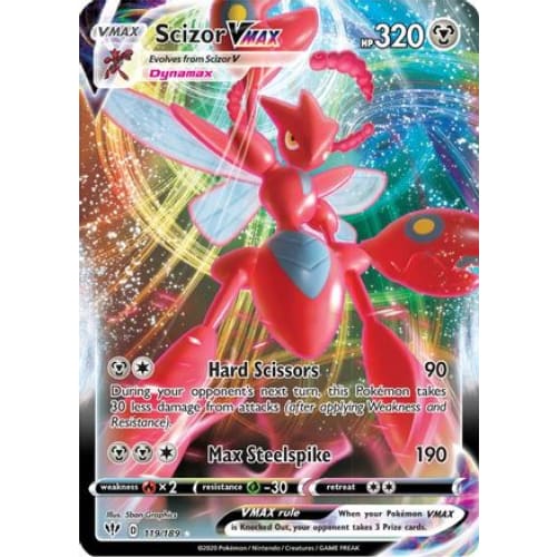 Scizor VMAX (119/189) Holo Rare Holofoil - Single