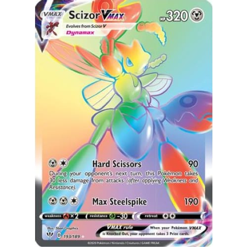 Scizor VMAX (193/189) Holo Rare Holofoil - Single