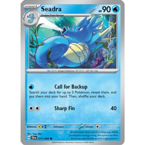 Seadra (11) Common Reverse Holofoil - Single