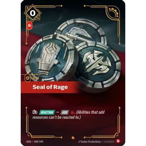 Seal of Rage (040/298) - Origins Foil - Single