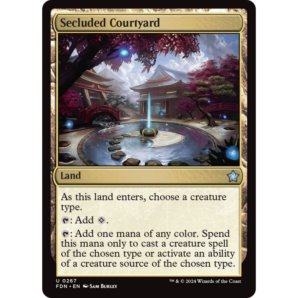 Secluded Courtyard (FDN-267) - Single