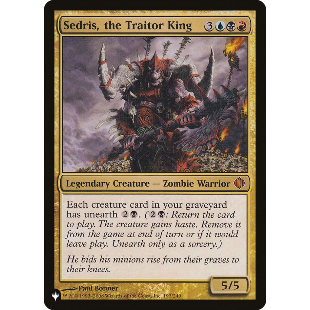 Sedris the Traitor King (PLST-ALA-193) - Single