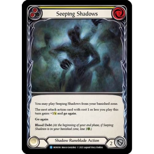 Seeping Shadows (Yellow) (MONARCH) 1st Edition - Single