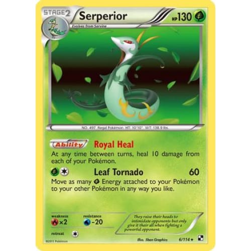 Serperior (006/114) Holo Rare Reverse Holofoil - Single