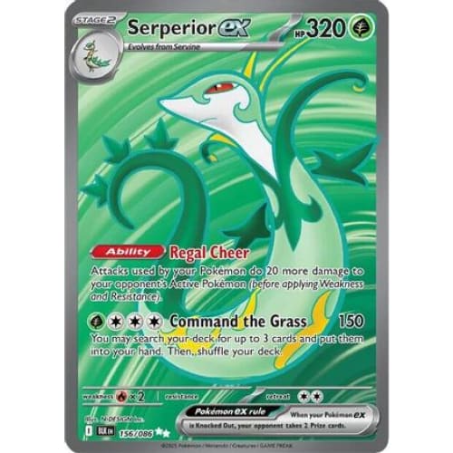 Serperior ex - 156/086 (156) Secret Rare Holofoil - Single