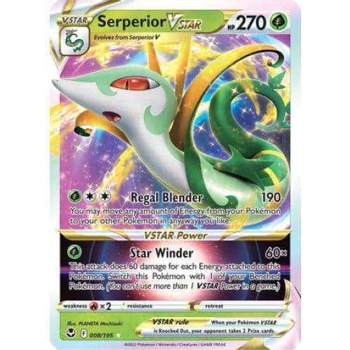 Serperior VSTAR (008/195) Rare Holo Holofoil - Single