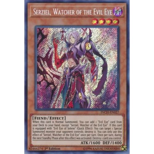 Serziel Watcher of the Evil Eye (INCH-EN027) Secret Rare