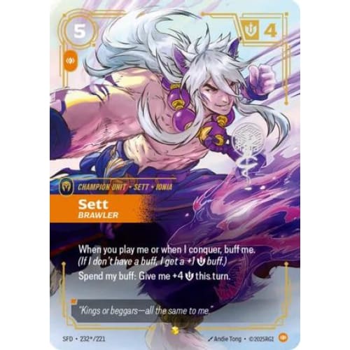 Sett - Brawler (Signature) (232*/221) - Spiritforged Foil