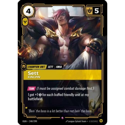 Sett - Kingpin (240/298) - Origins Foil - Single