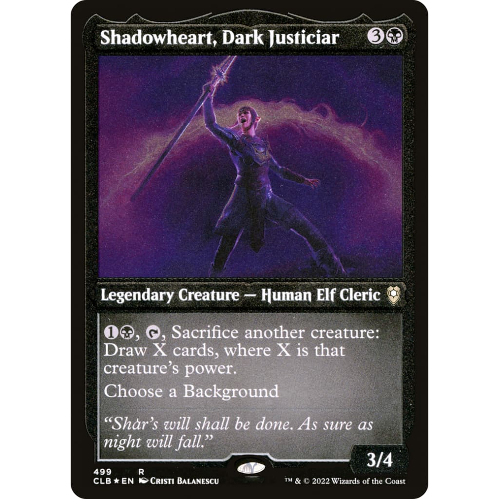 Shadowheart Dark Justiciar (CLB) Etched Foil - Single