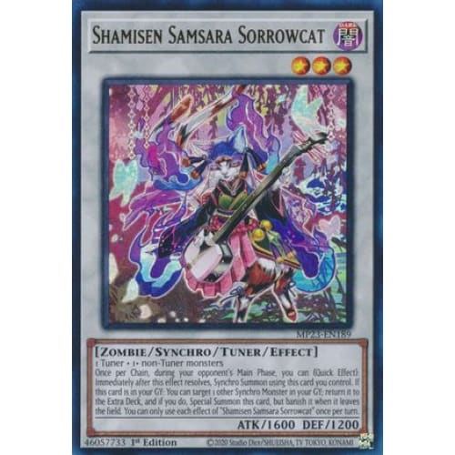 Shamisen Samsara Sorrowcat - MP23-EN189 Ultra Rare 1st