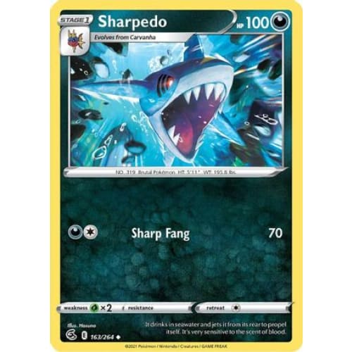 Sharpedo (163/264) Uncommon Reverse Holofoil - Single