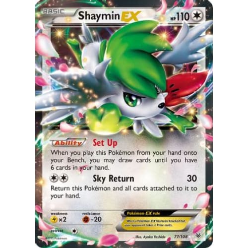 Shaymin-EX (077/108) Holo Rare Holofoil - Single