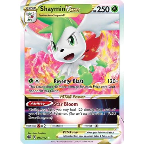 Shaymin VSTAR (014/172) Rare Holo Holofoil - Single