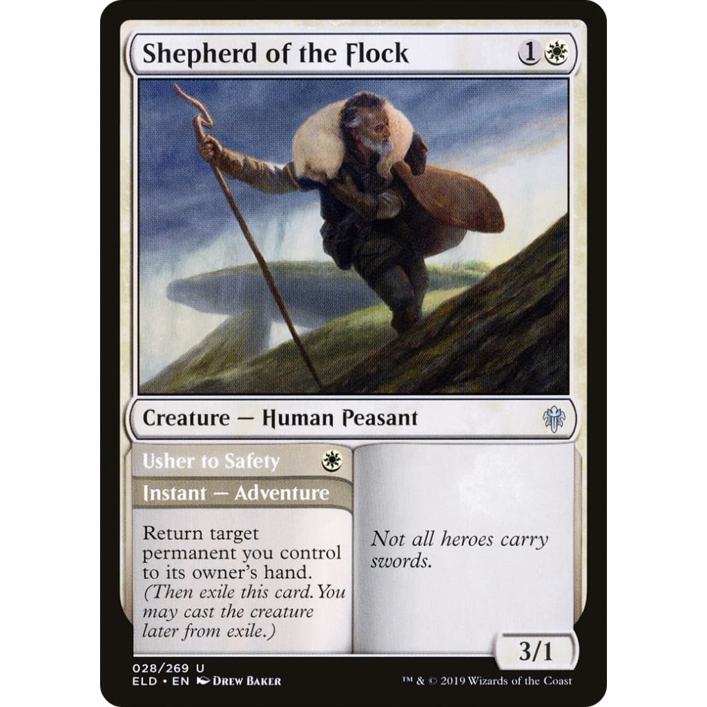 Shepherd of the Flock // Usher to Safety (ELD-028) Foil