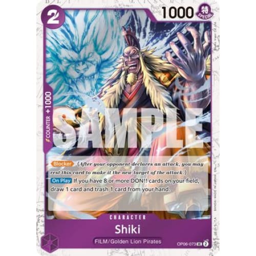 Shiki (Pirate Foil) OP06-073 UC Premium Booster -The Best-