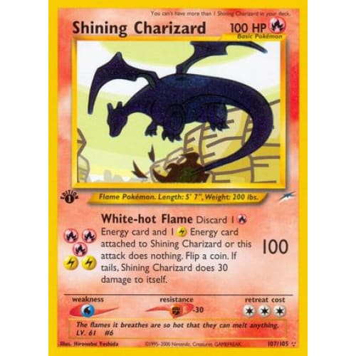Shining Charizard (107/105) Holo Rare 1st Edition Holofoil