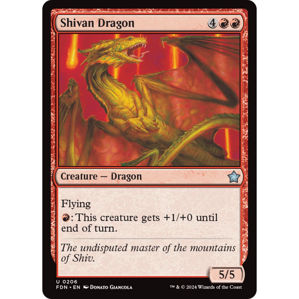 Shivan Dragon (FDN-206) - Single