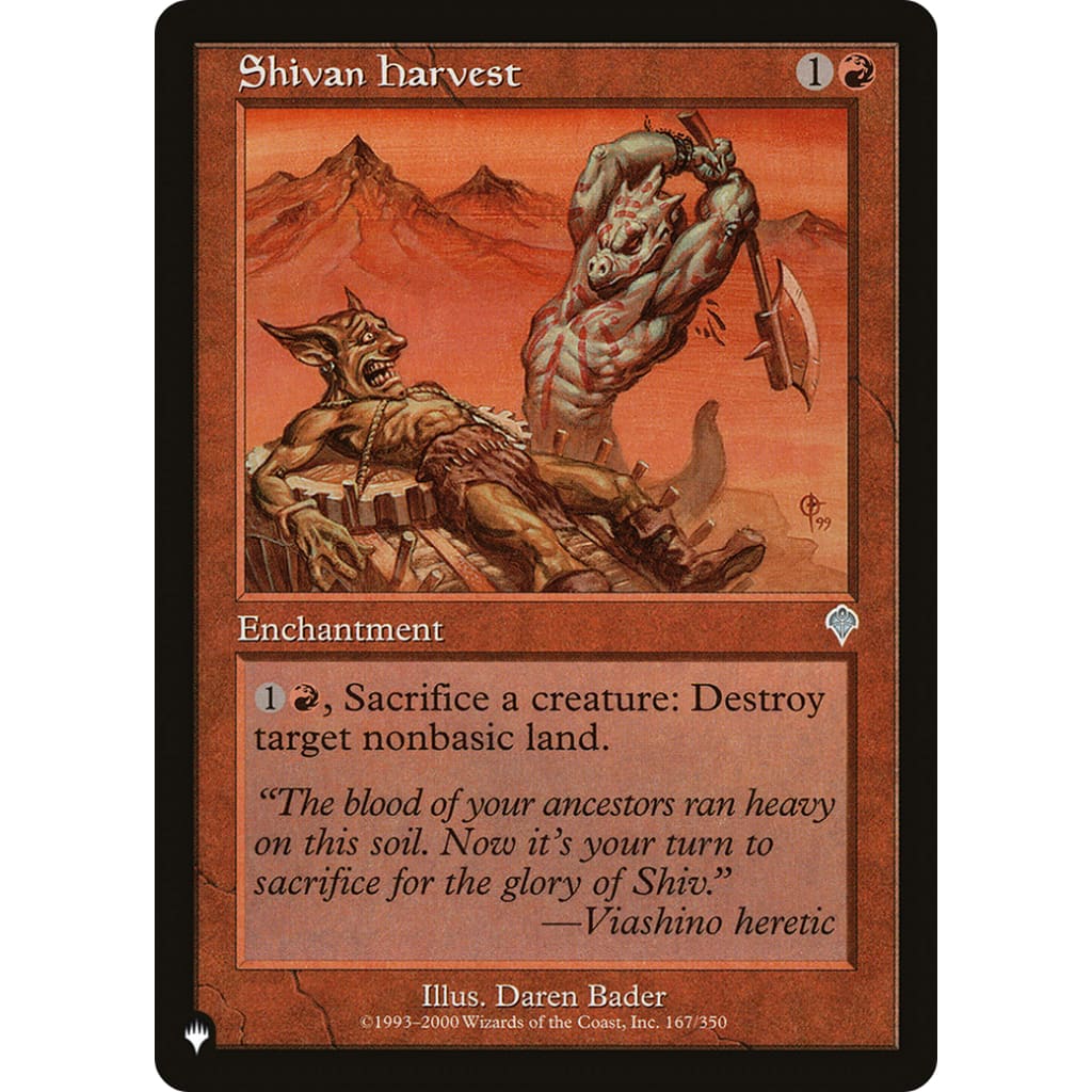 Shivan Harvest (PLST-INV-167) - Single