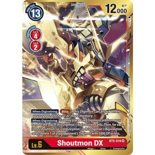 Shoutmon DX (Alternate Art) (BT5-019 SR) Super Rare Foil