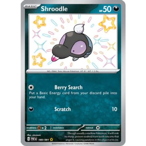 Shroodle (189) Shiny Rare Holofoil - Single