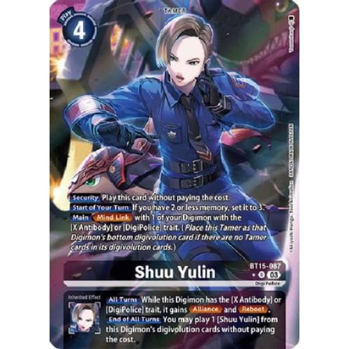 Shuu Yulin (Alternate Art) - BT15-087 - Rare Foil - Single