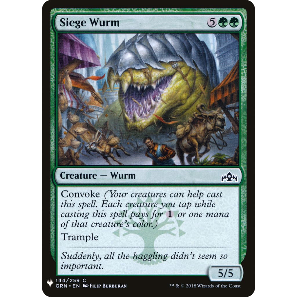 Siege Wurm (PLST-GRN-144) - Single