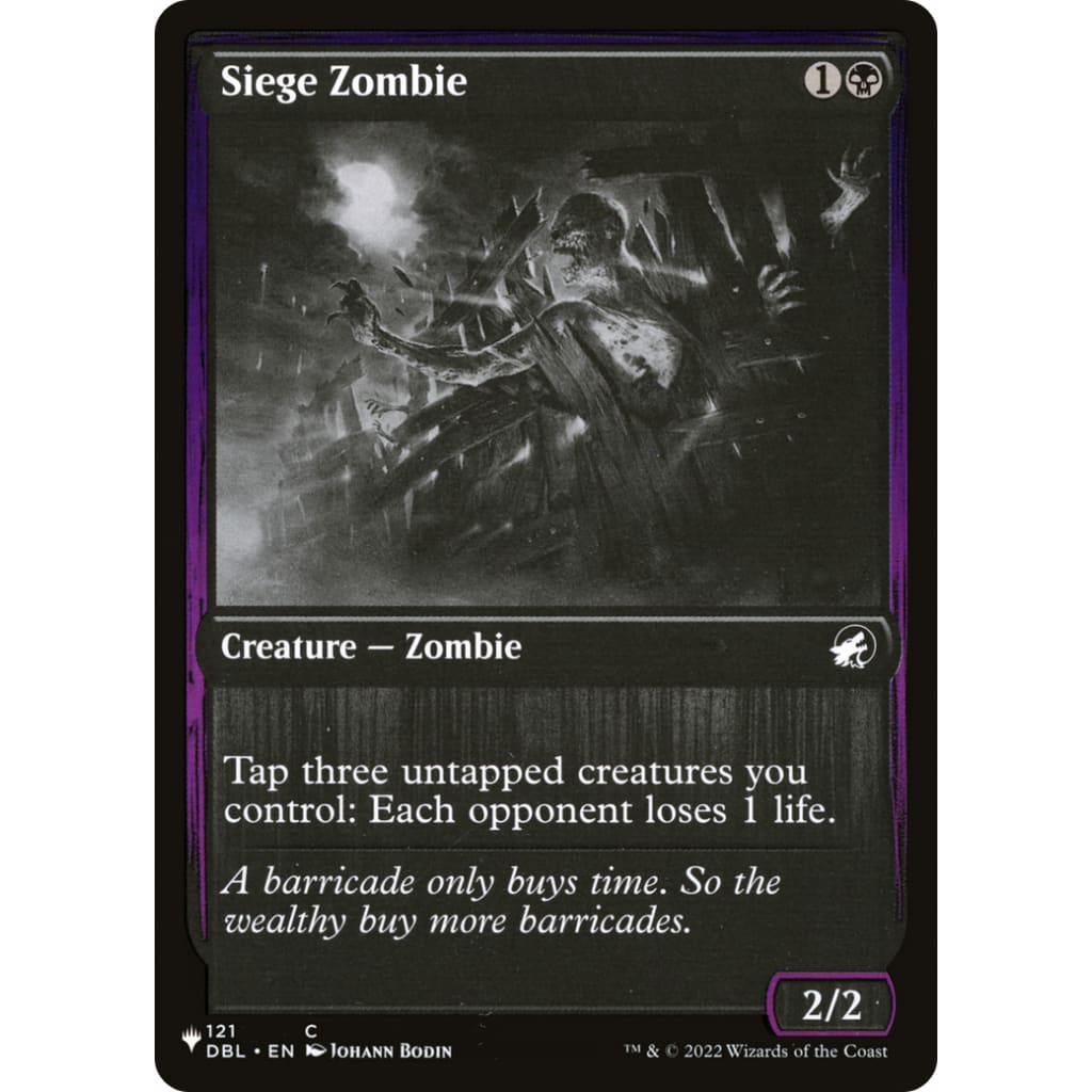 Siege Zombie (PLST-DBL-121) - Single