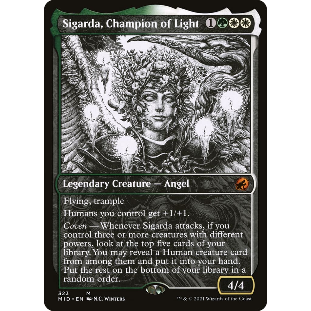 Sigarda Champion of Light (MID-323): (Showcase) Foil