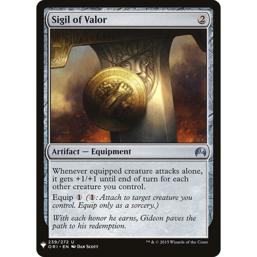Sigil of Valor (PLST-ORI-239) - Single