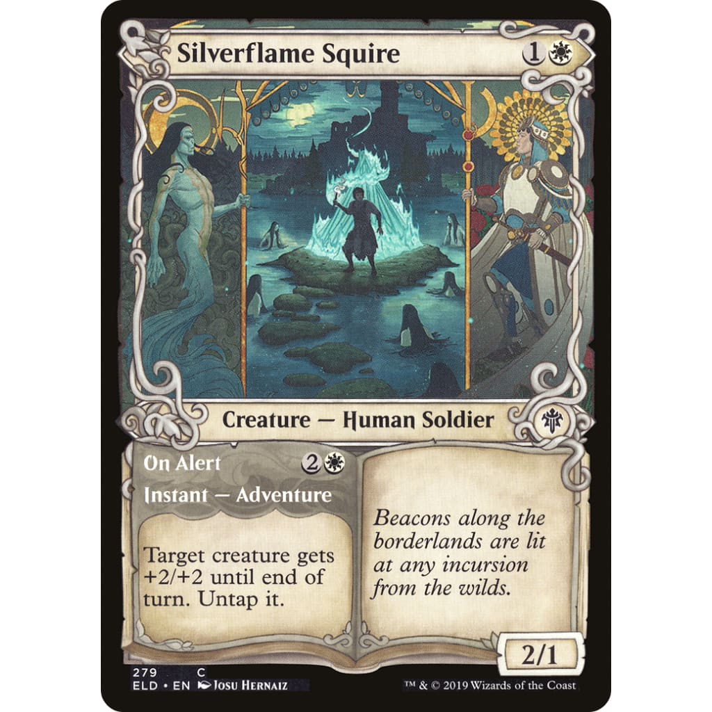 Silverflame Squire // On Alert (ELD-279): (Showcase)