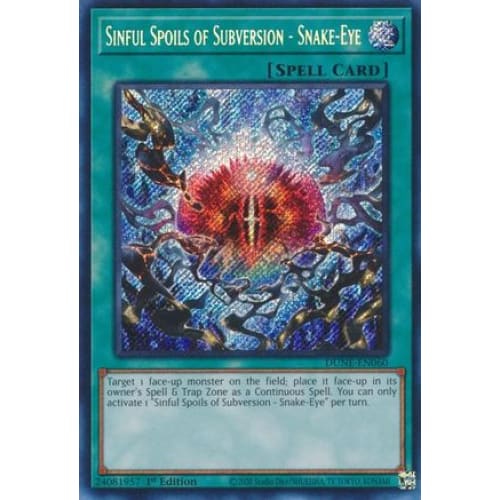 Sinful Spoils of Subversion - Snake-Eye - DUNE-EN060 Secret