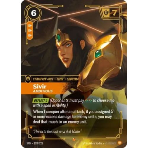 Sivir - Ambitious (120/221) - Spiritforged Foil - Single