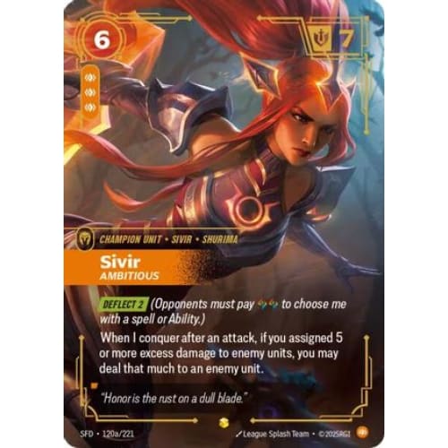 Sivir - Ambitious (Alternate Art) (120a/221) - Spiritforged