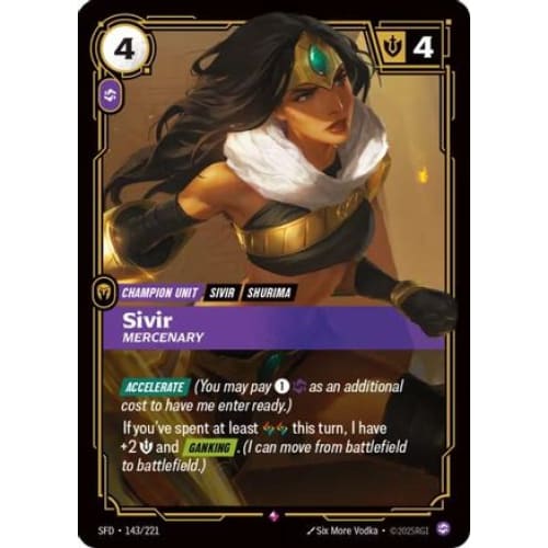 Sivir - Mercenary (143/221) - Spiritforged Foil - Single
