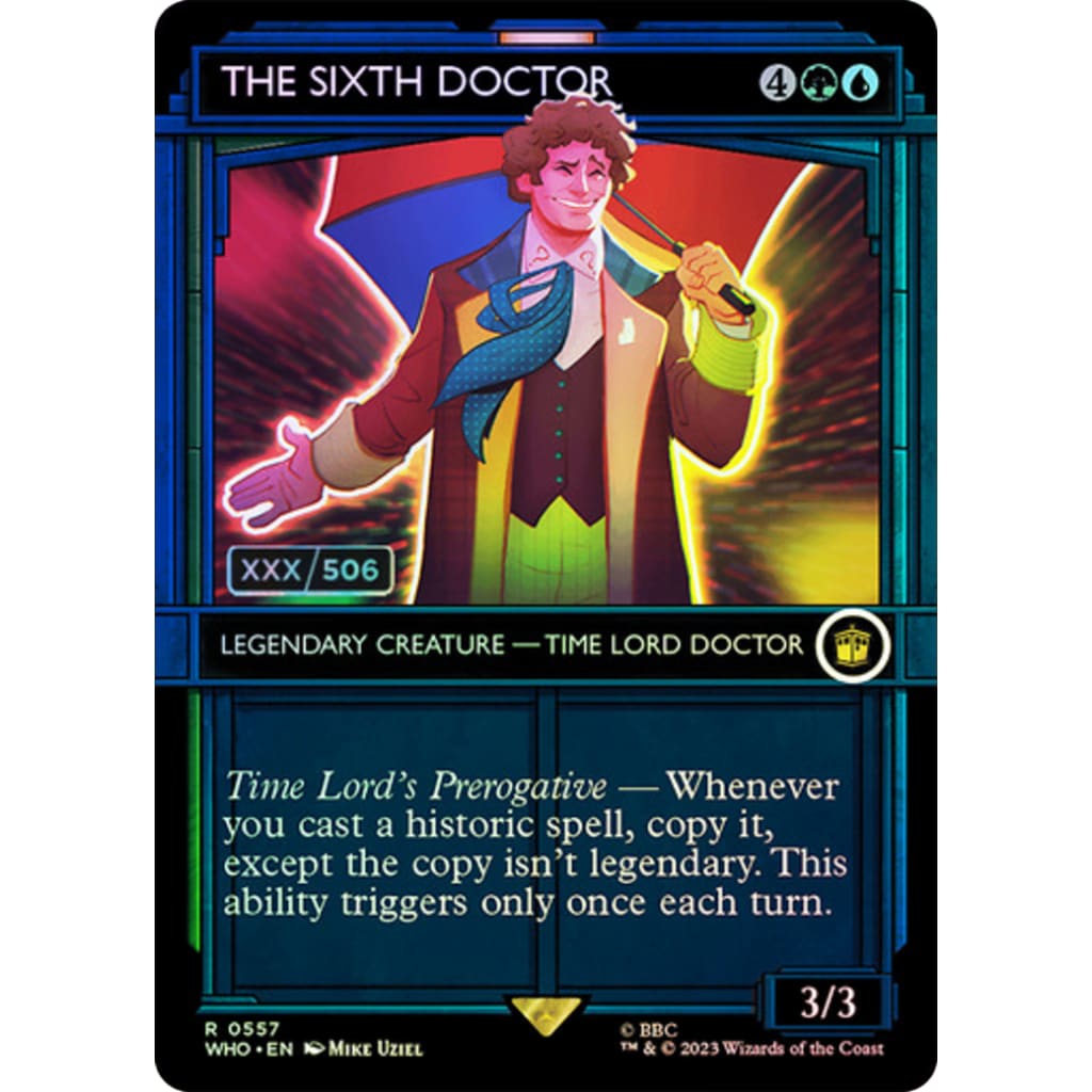 The Sixth Doctor (WHO-557Z): (Showcase) (Borderless) Foil